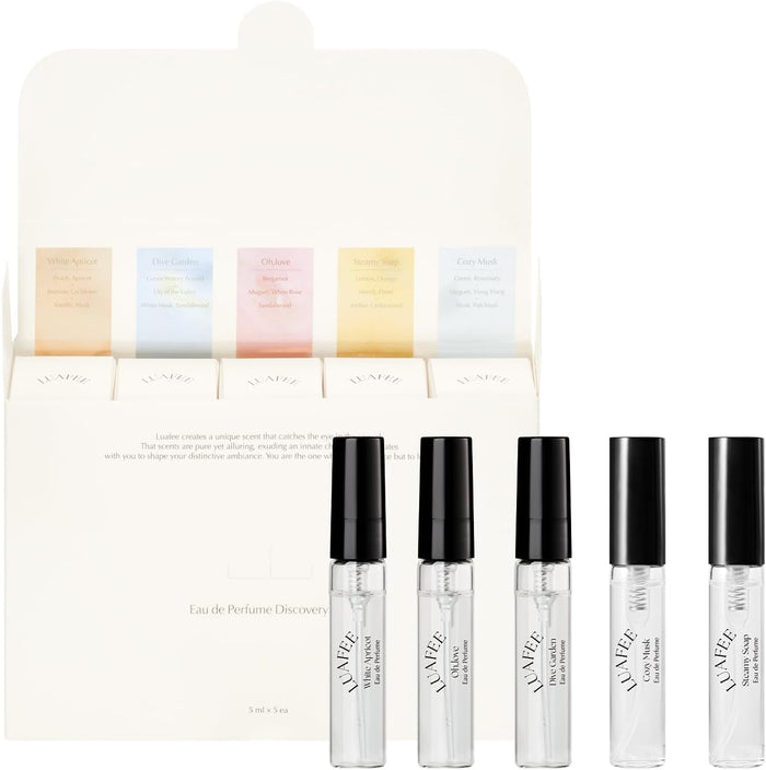 [AMAZON JP] LUAFEE オードパルファム ミニチュア 5ml 5種セット 香水 お試しセット(ホワイトアプリコット+オーラブ+ダイブガーデン+コージームスク+スティーミーソープ)