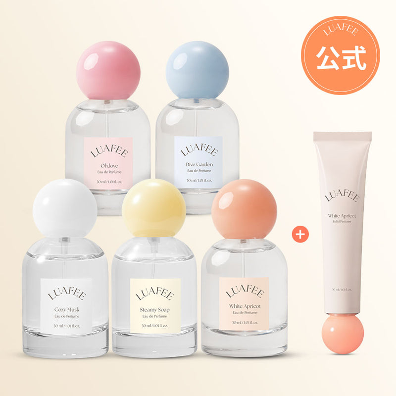 [Qoo10] LUAFEE オードパルファム30ml (5種1択)+ソリッドパフュームセット